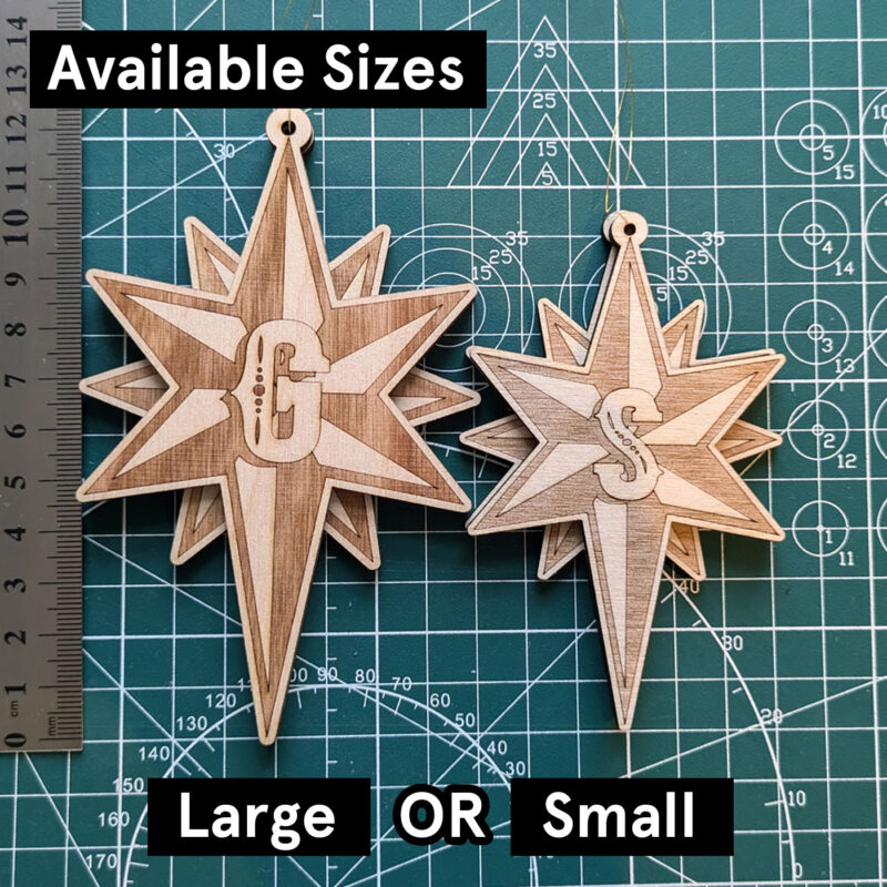 Personalised Christmas star decoration - Set of 4 - Image 2
