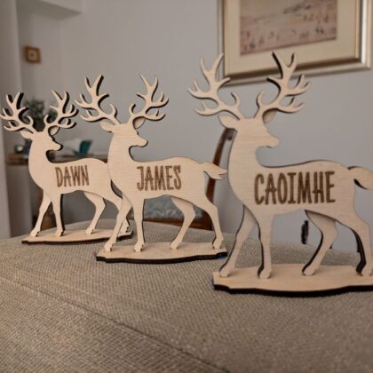 Personalised deer place settings - Set of 4
