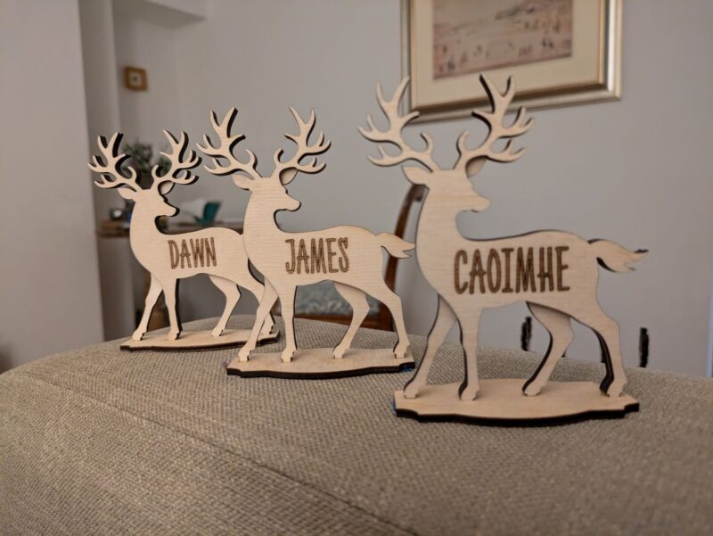 Personalised deer place settings - Set of 4