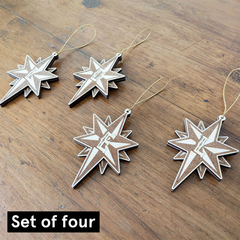 Personalised Christmas star decoration - Set of 4 - Image 7