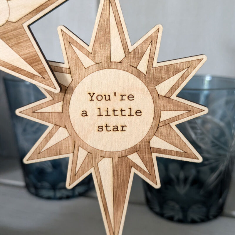 Personalised Christmas star decoration - Set of 4 - Image 11