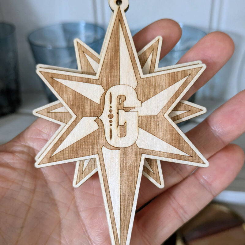 Personalised Christmas star decoration - Set of 4 - Image 10