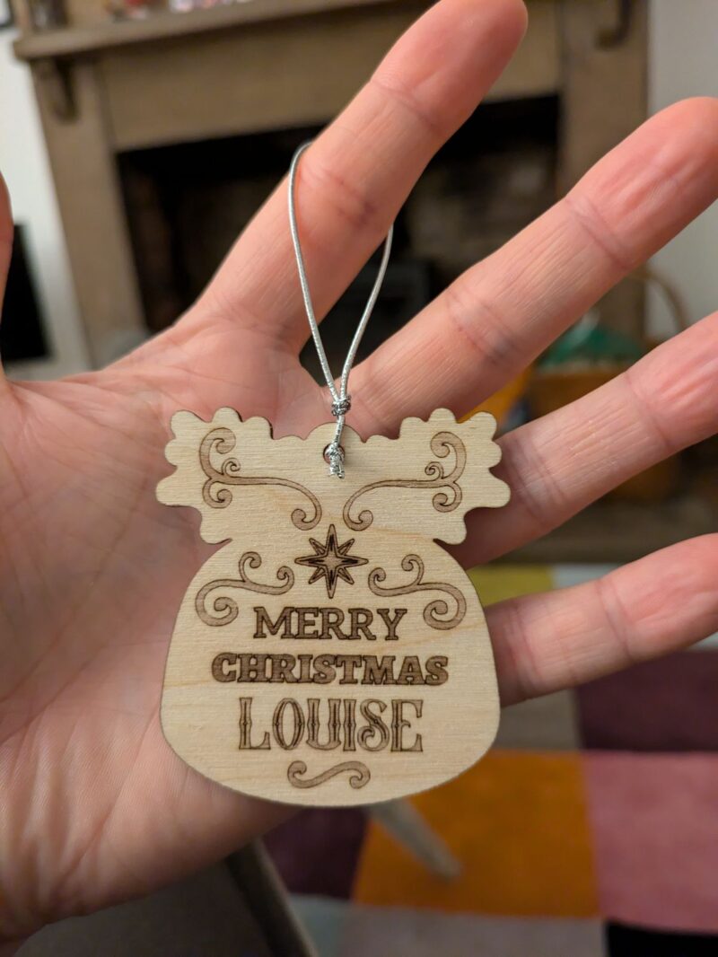 Personalised Christmas pudding decoration - Set of 4 - Image 2