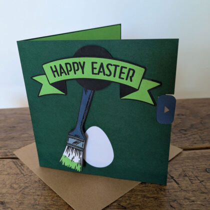 Pull tab Easter egg greetings card