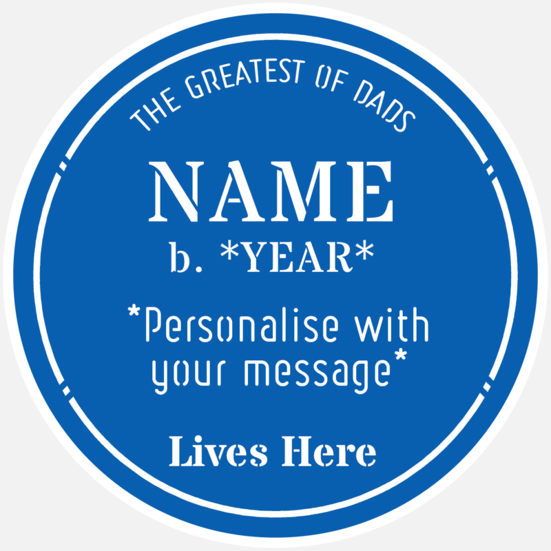 Personalised blue plaque Father's Day card - Image 2