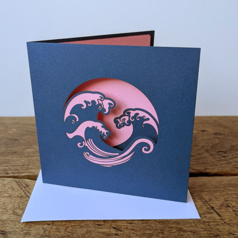 'Great Wave' 3D greetings card - Image 2