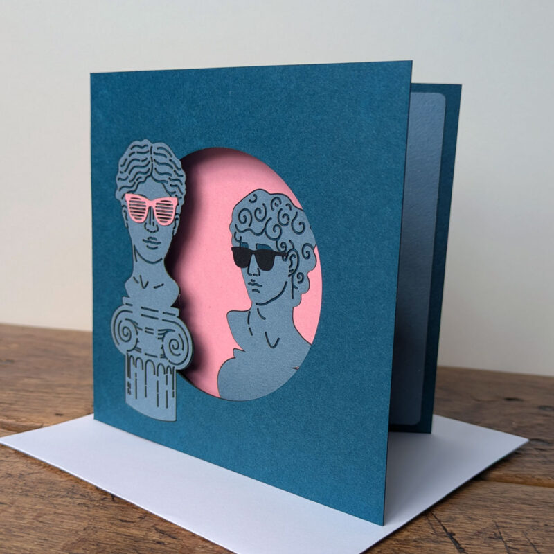 'Hot sculptures' 3D greetings card