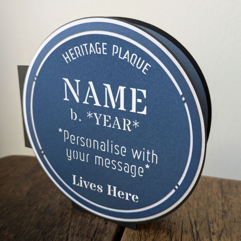 Personalised blue plaque greetings card - Image 4